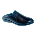 Leather Italia Half Shoe TH-1010 black leather slip-on shoe