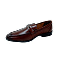 Leather Italia Pump Shoe TH-2033 brown leather formal bit shoe