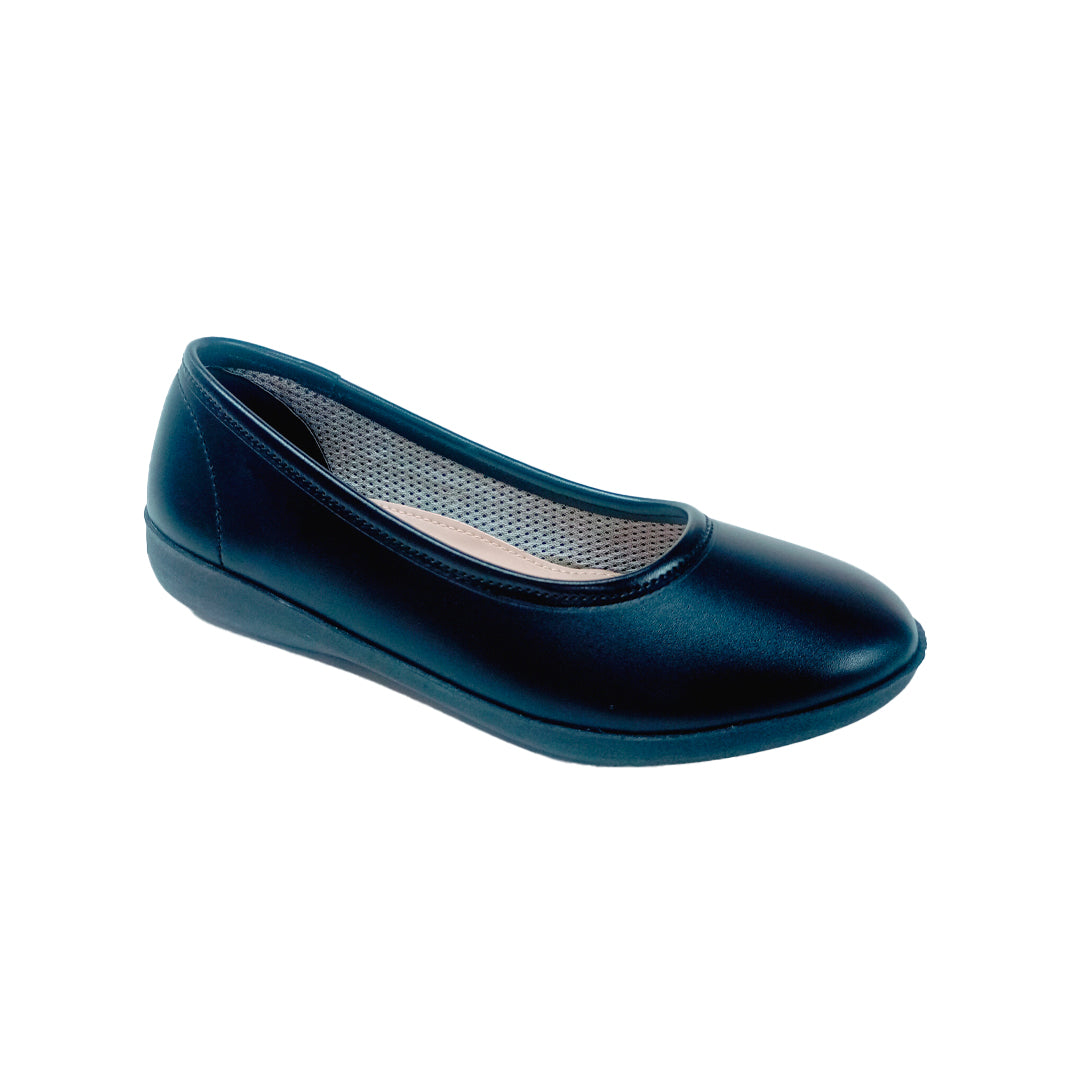 Leather Italia Ladies Pumpy Shoes TH-9001 black leather women's pump